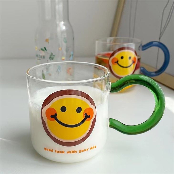 Cwpan Brecwast Llaeth Smiley